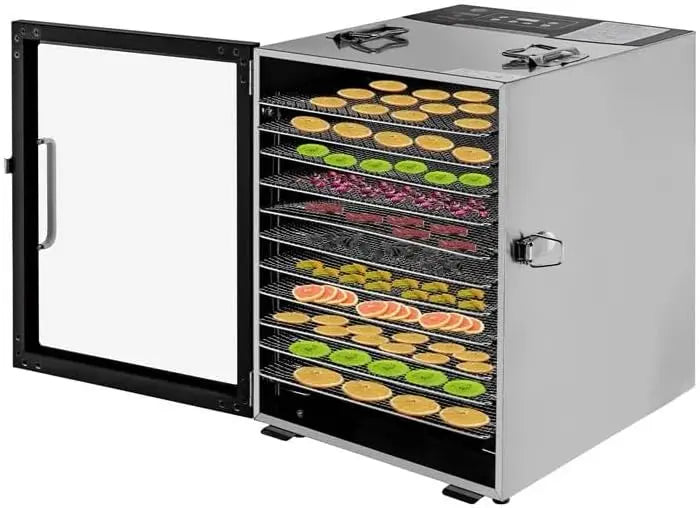 Déshydrateur alimentaire Séchoir à épices domestique 12 couches en acier inoxydable – argenté