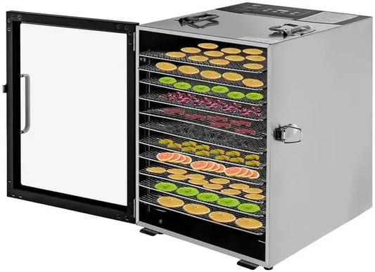 Déshydrateur alimentaire Séchoir à épices domestique 12 couches en acier inoxydable – argenté