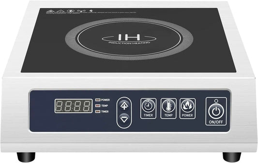 Table de cuisson à induction professionnelle 3500W 35cm - Cuisinière à induction avec affichage numérique – gris