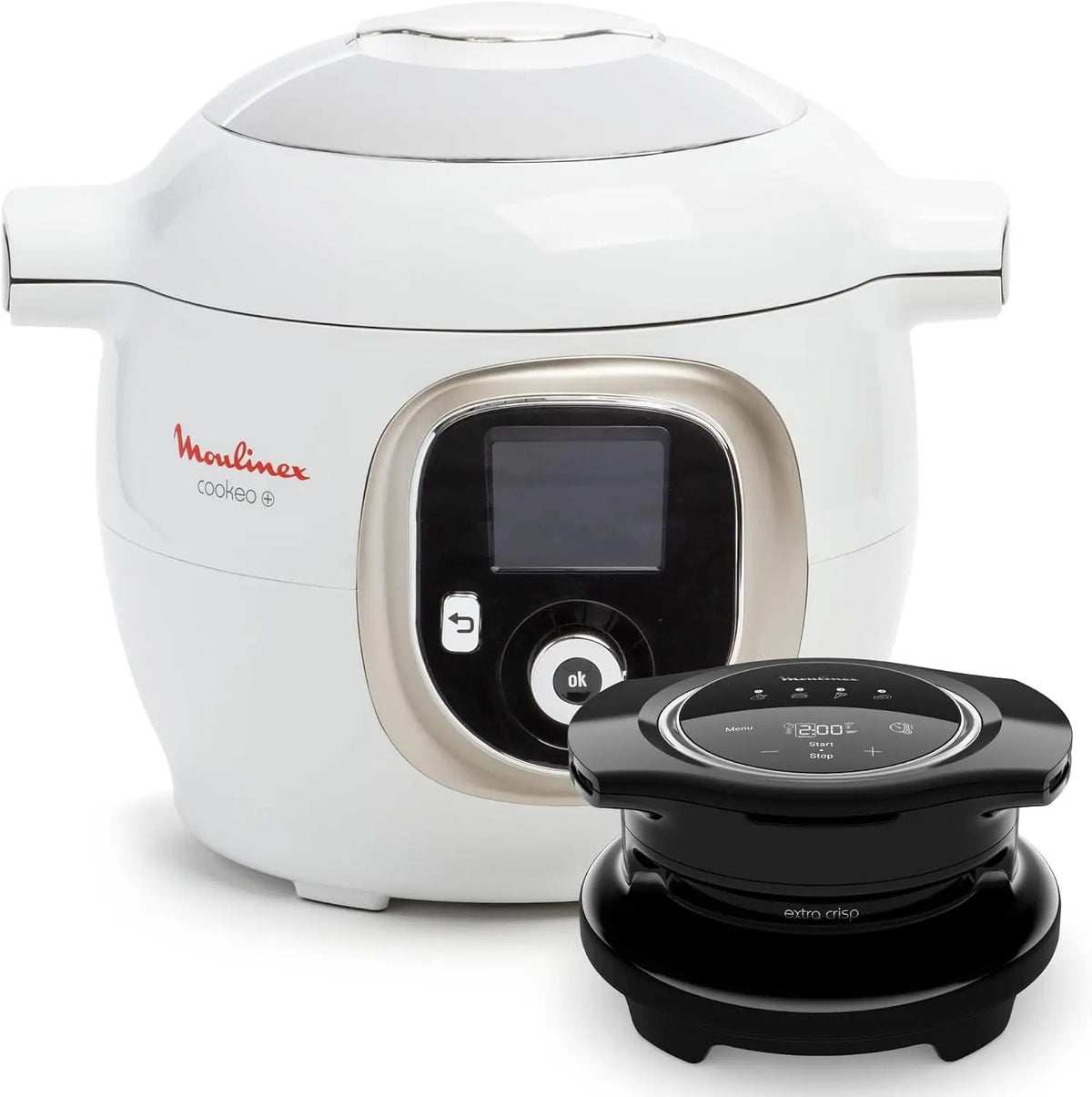 Moulinex – - Cookeo+ Multicuiseur intelligent + extra crisp - 6 L - Blanc