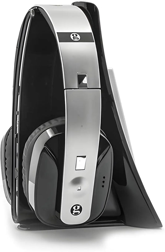 Geemarc CL7400 Opti Casque téléviseur sans Fil amplifié avec connecteur Optique Casque Supra-auriculaire – 20000 Hz, gris/noir