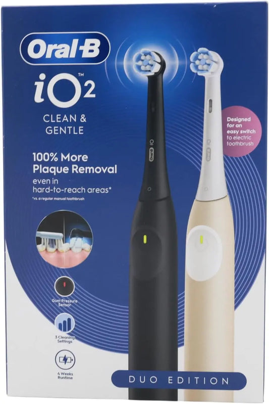 Oral-B iO Series 2 Lot de 2 brosses à dents électriques – noir