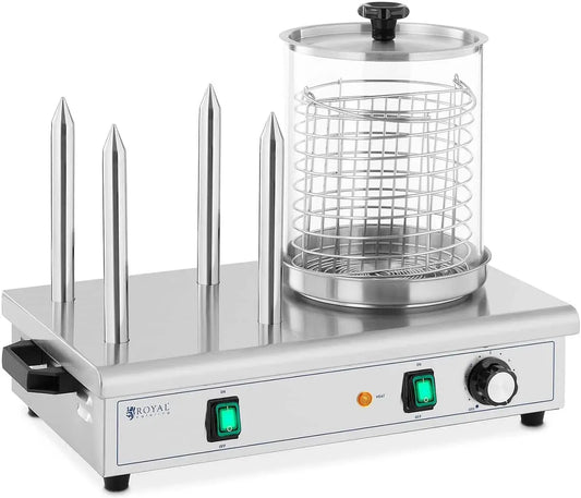 Royal Catering RCPHW 550 Machine À Hotdog Professionnelle Appareil Professionnel Chauffe-Saucisse Pain 4 – gris