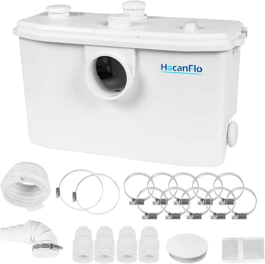 750W Broyeur Sanitaire – 190 L/Min, 50 hz, argenté