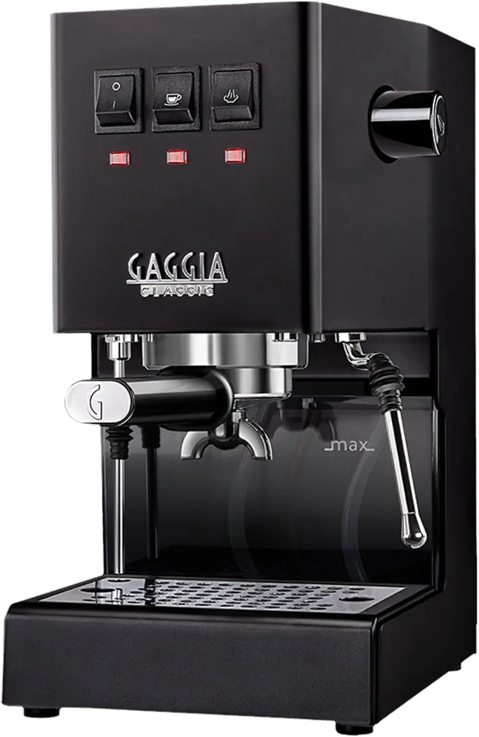 Gaggia Classic E24 Evo Pro Machine à café expresso manuelle avec chaudière en laiton et électrovanne – noir