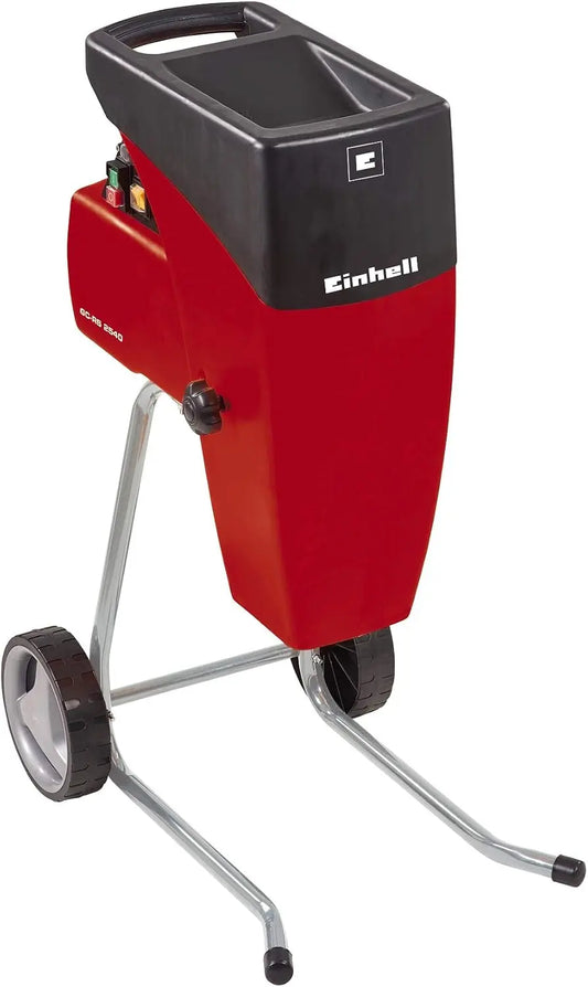 Einhell Broyeur de végétaux silencieux GC-RS 2540 2000 W – 50 Hz, rouge/gris