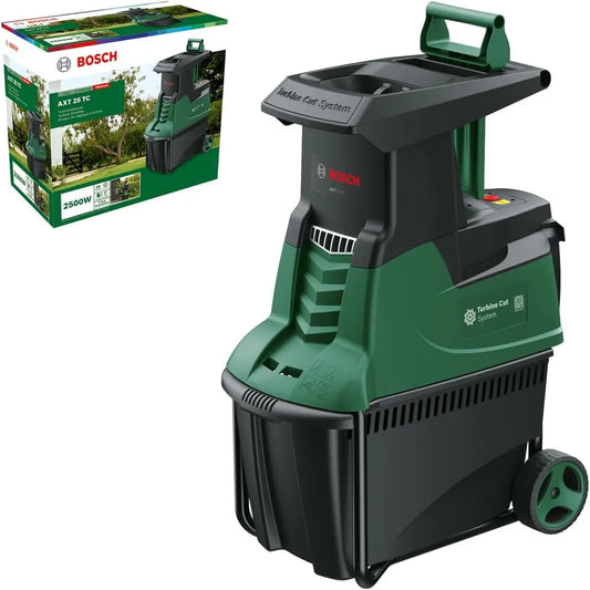 Broyeur de jardin à turbine Bosch - AXT 25 TC 2500 W – vert/noir/gris