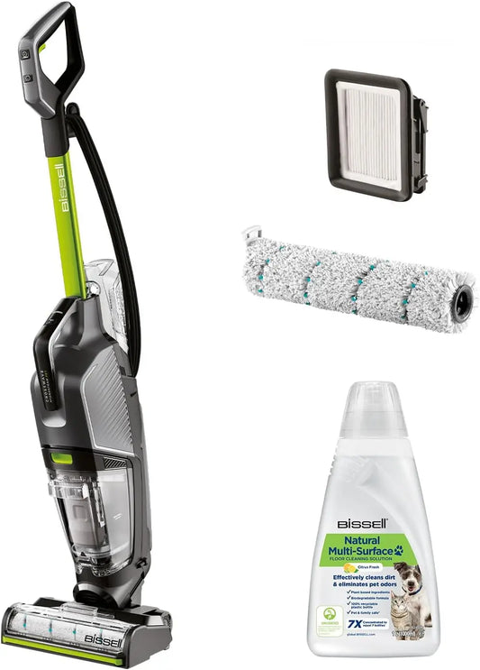 BISSELL CrossWave HydroSteam PET Aspirateur Balai Laveur à Câble 3517N – 0,82 litre, gris
