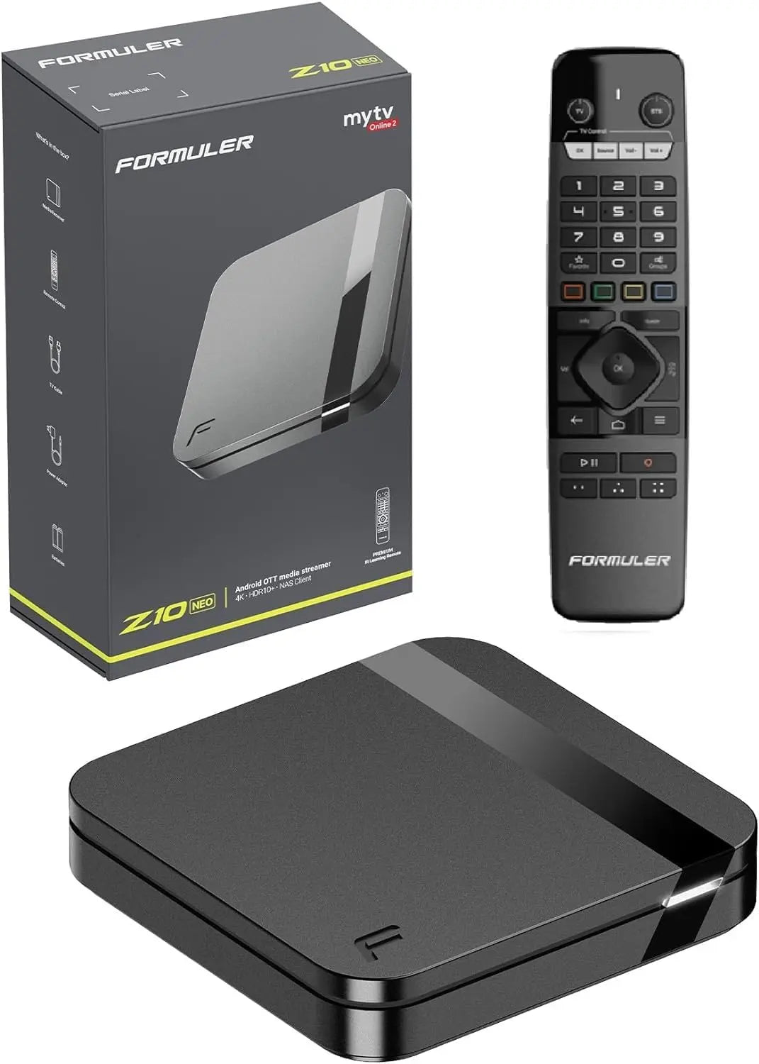Formuler Z10 NEO Android 10 Wi-Fi mono-bande 2 Go RAM 4 Go ROM 4K HDR10+ – 2,4 GHz, 2 Go / 4 Go, gris