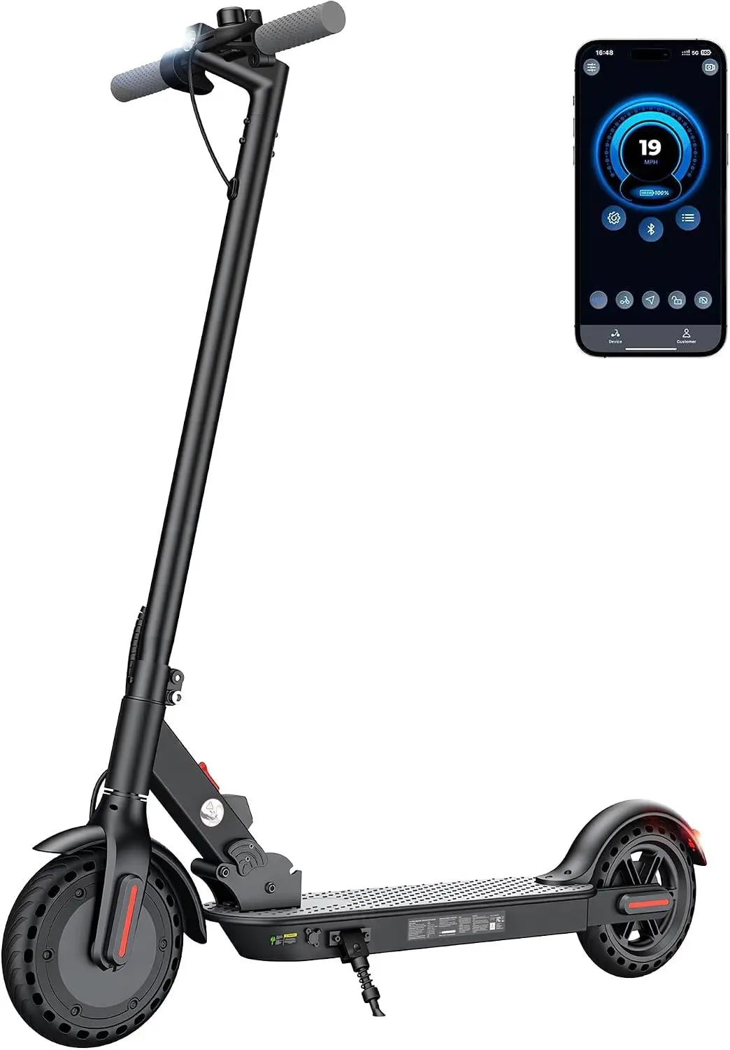 Trottinette Electrique Adultes Pliable – 500 W, 280,8 Wh, gris/noir
