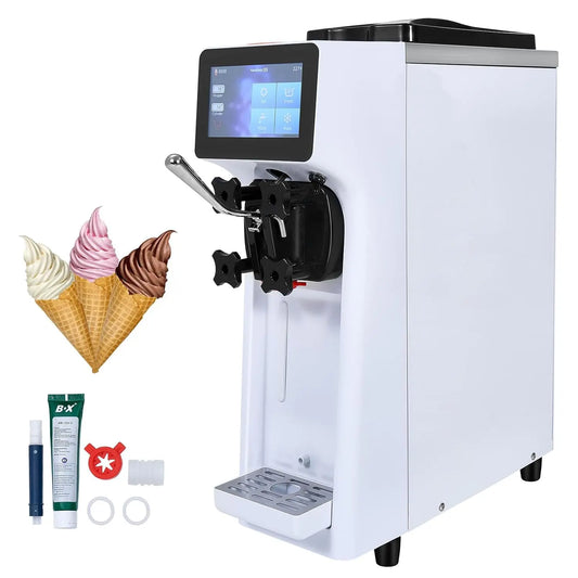 VEVOR Machine à Crème Glacée Commerciale 10 L/h 900 W 1 Saveur