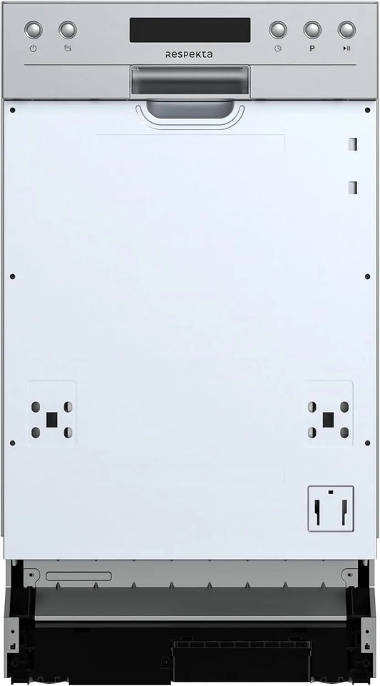 Respekta lave-vaisselle Leni GSP45.1TIDAS-12,45 cm – 9 litres, 10 couverts, blanc/gris