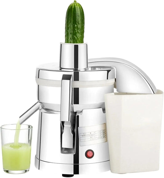 Centrifugeuse Fruits et Légumes Professionnelle Inox 2800 RPM – 180 W / 370 W, argenté