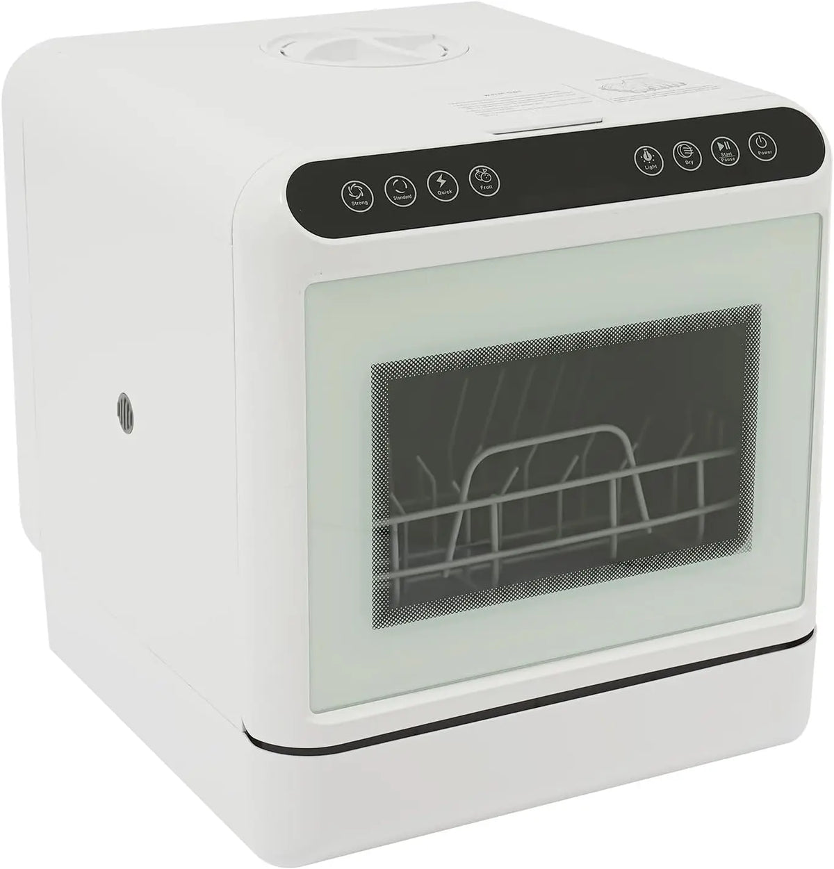 6L 1100W Mini lave-vaisselle de table portable sans raccordement à l'eau 4 programmes pour 4 à 6 couverts – 41 x 46 x 46 cm, 50 Hz, gris