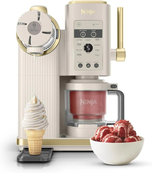 Ninja CREAMi NC701UKSTGD Machine à crème glacée avec 2 bacs 13 fonctions pour faire de la crème glacée
