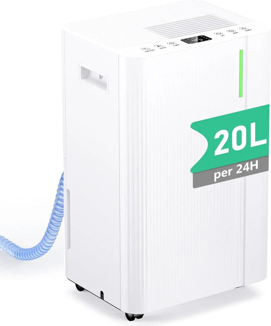 Déshumidificateur Électrique 20L/Jour avec Compresseur – 4 L, vert/gris/bleu