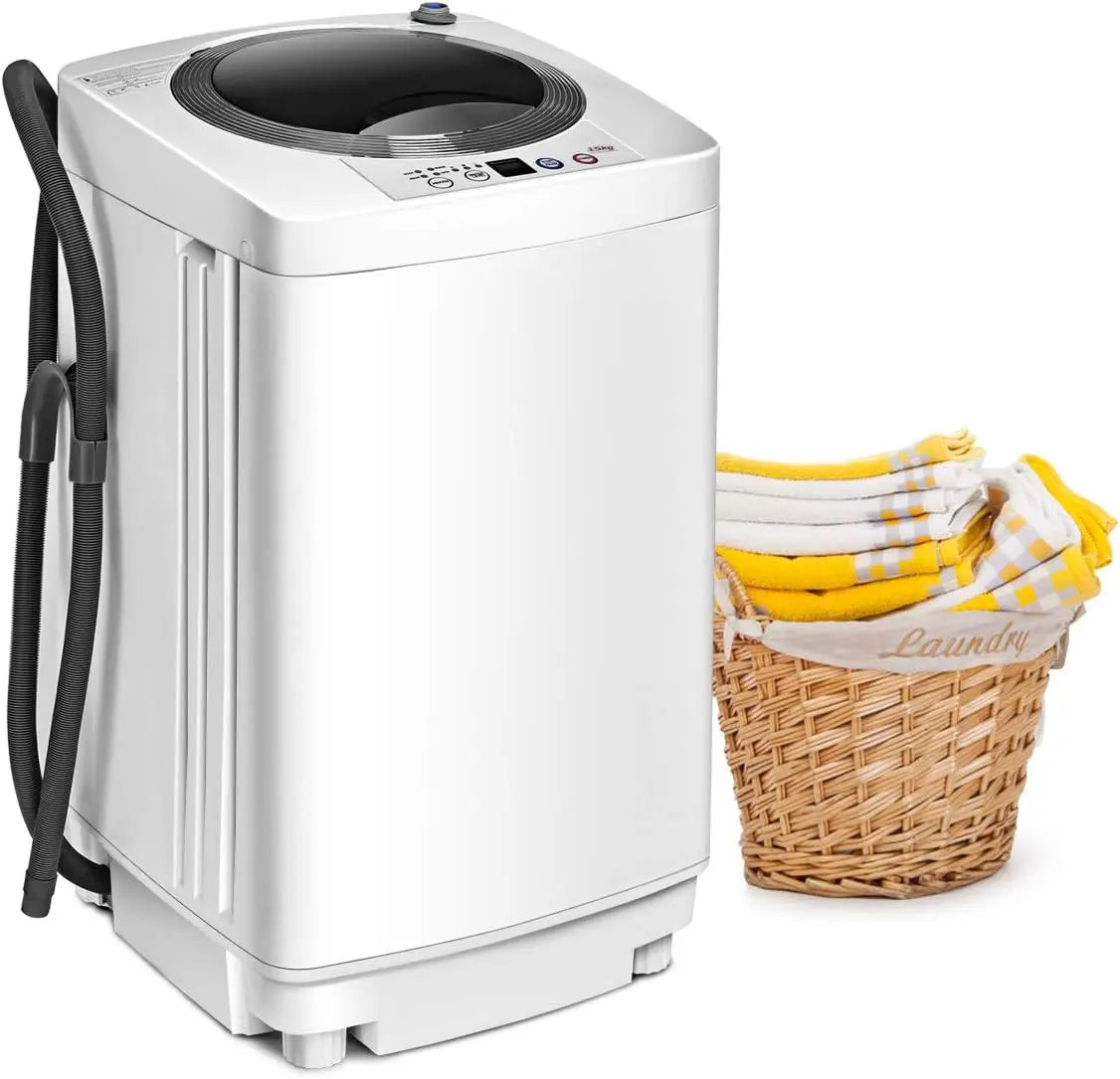 GOPLUS Machine a Laver Automatique – 240 W, 43 x43 x75 CM, blanc