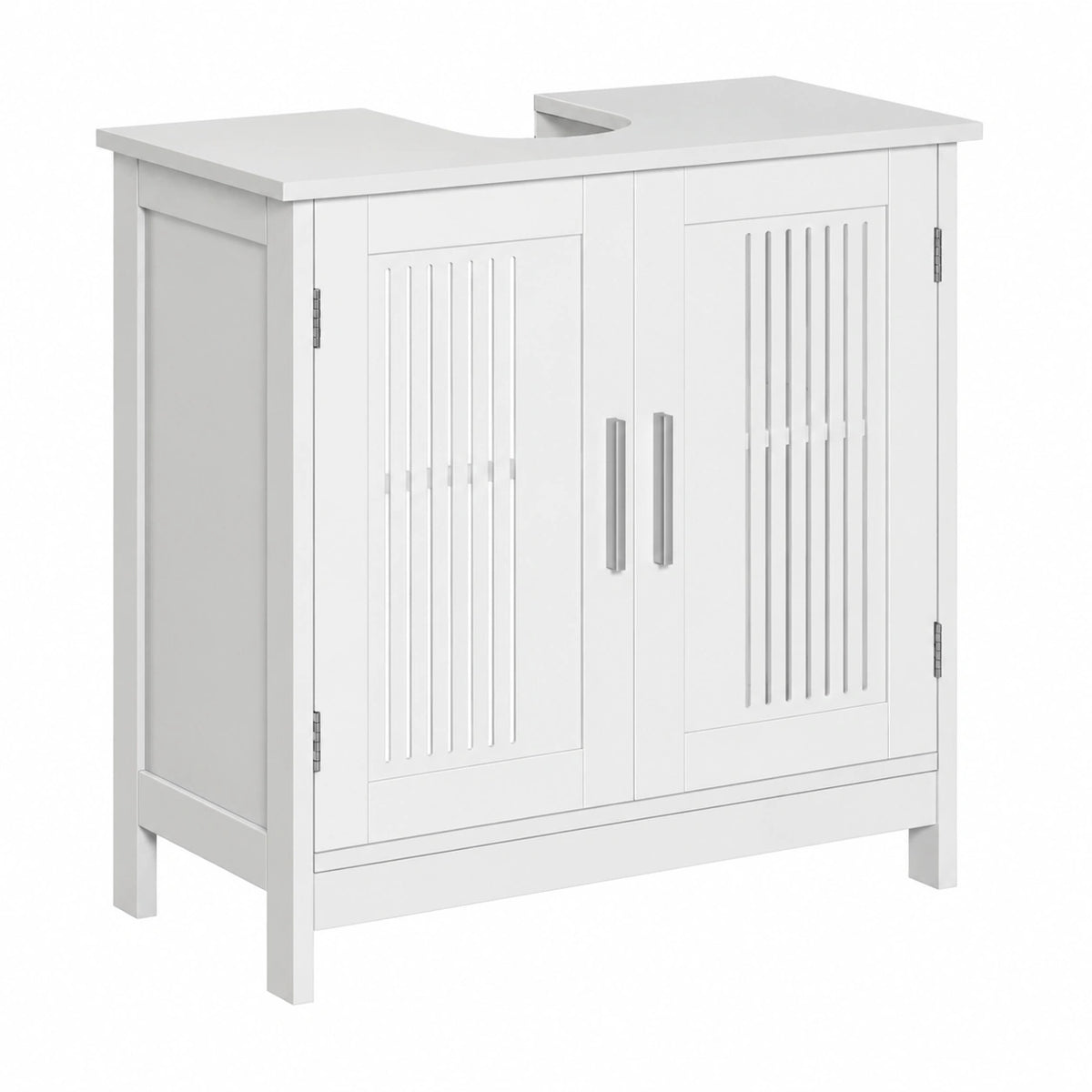 Ensemble de meubles de salle de bain, avec portes, coloris blanc, pour la salle de bain
