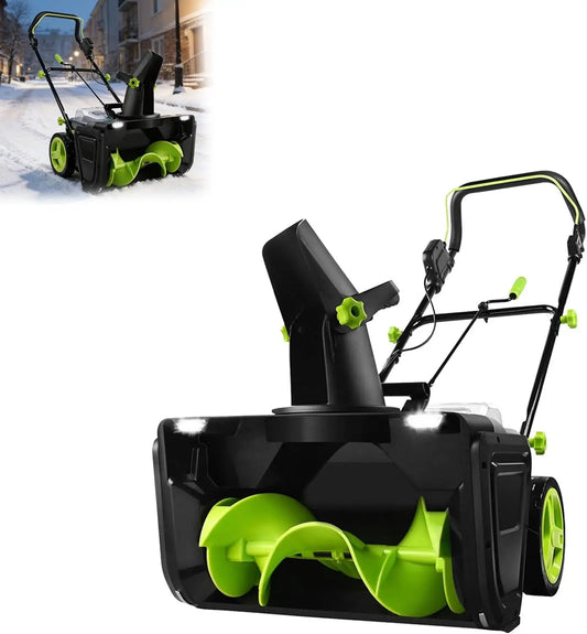 Fraise à Neige Électrique – 3500 W, 0 Ah, noir/gris/vert