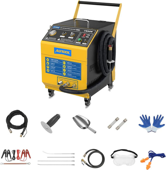 AUTOOL HTS708 Mini machine de nettoyage de glace sèche pour tous les types d'équipements avec panneau – gris