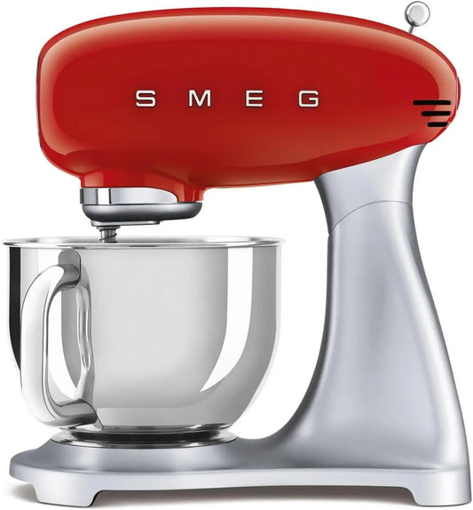 Smeg Robot Pâtissier SMF02RDEU – 800 W, 4,8 L, rouge