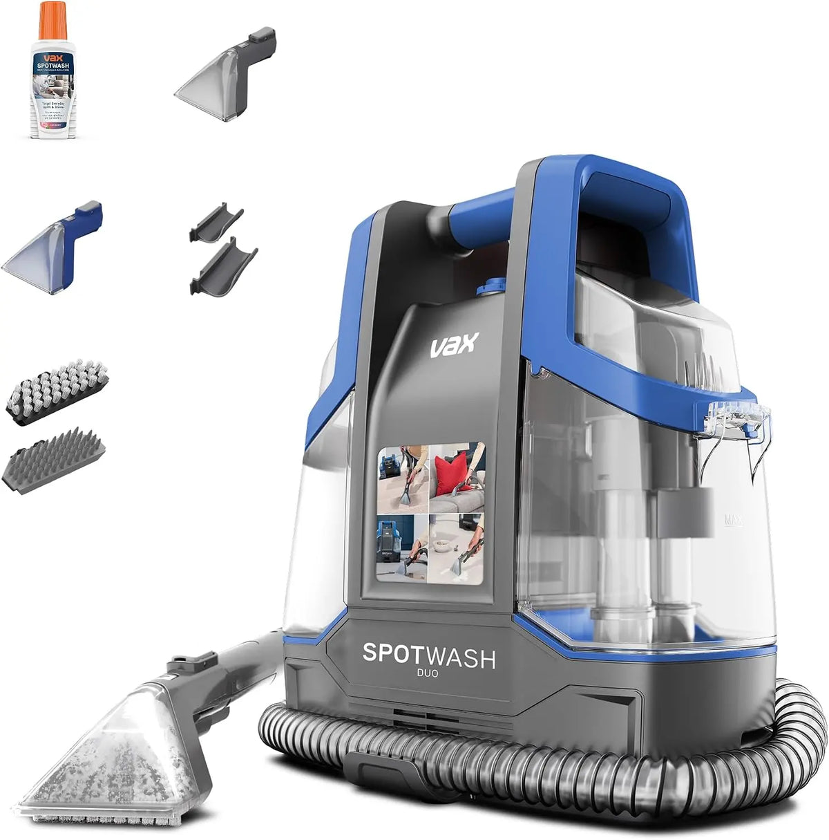 Vax SpotWash Duo Spot Nettoyeur – 250 ml / 1,6 l, gris/bleu