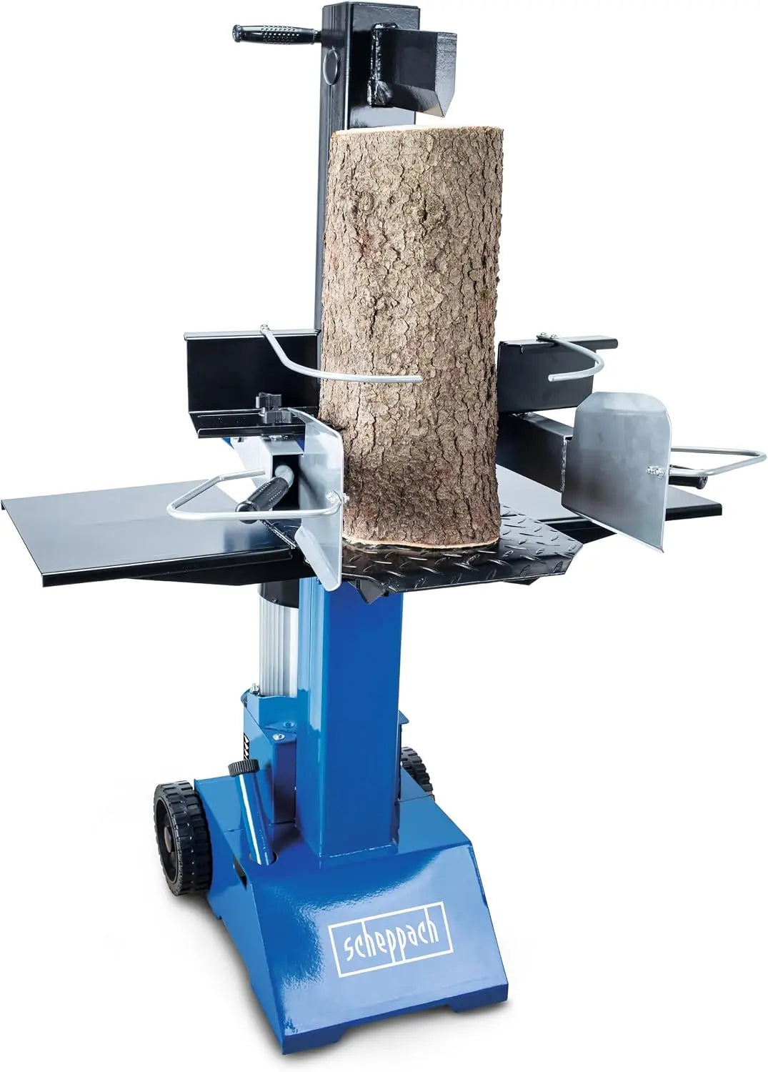 Scheppach Fendeur à bûches vertical HL810 fendeuse de bûches – 3000 W, bleu/gris