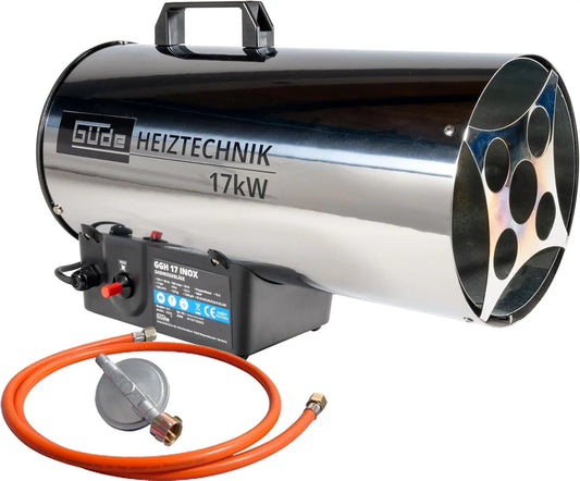 Güde 85006 / GGH17 Générateur d'air chaud à gaz Inox Import Allemagne – 17 kW, argenté