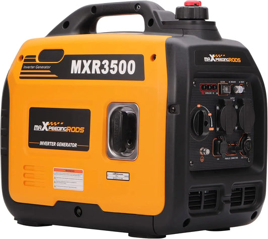 MaXpeedingrods 3300W Groupe Electrogene Inverter Essence avec Prises USB – orange/noir/gris