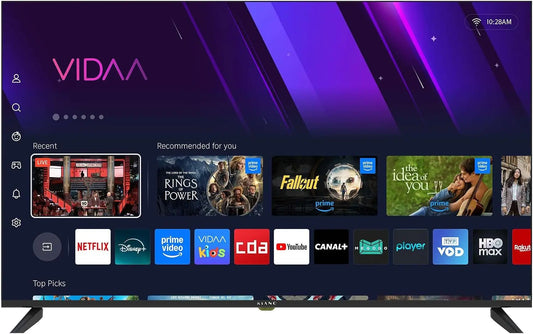 KIANO Elegance 50' téléviseur connecté 4K UHD – DVB-T2/S2/C, noir