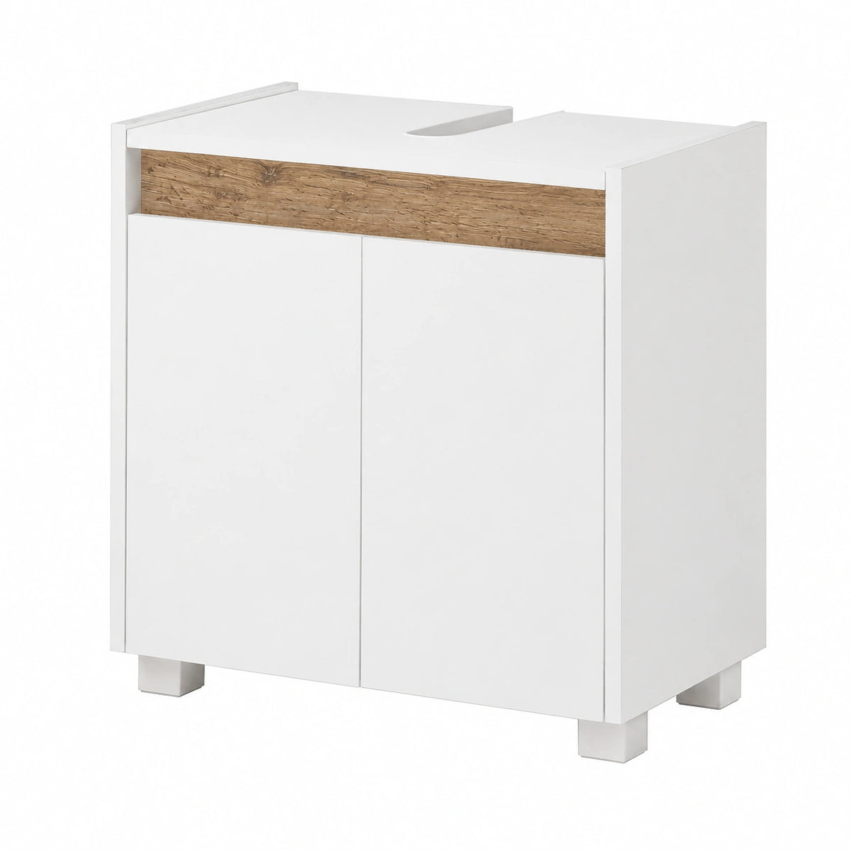 Ensemble de meubles de salle de bain, 57 x 54,5 x 33 cm, coloris blanc, pour la salle de bain