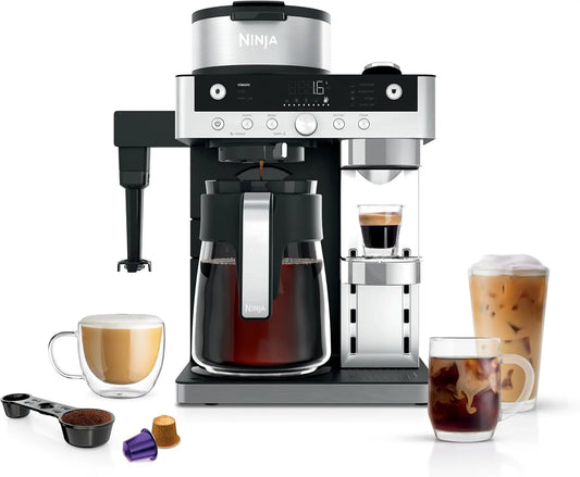 NINJA Prestige Machine à café filtre et capsules 2-en-1 – 1,8 L, noir