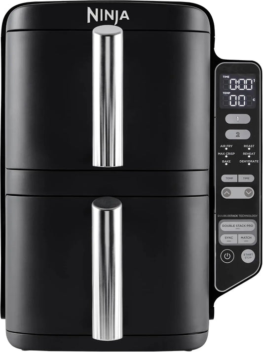Ninja Double Stack Air-Fryer friteuse – 7,6 L, noir/gris