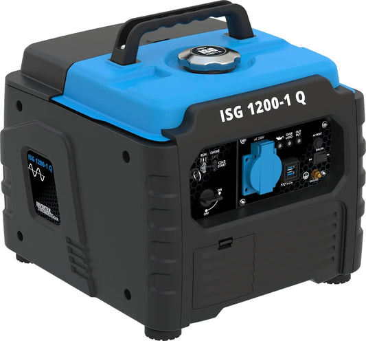 Güde Générateur de courant Inverter ISG 1200-1 Q moteur 4 temps – 1200 W, 3 l, gris/noir/bleu