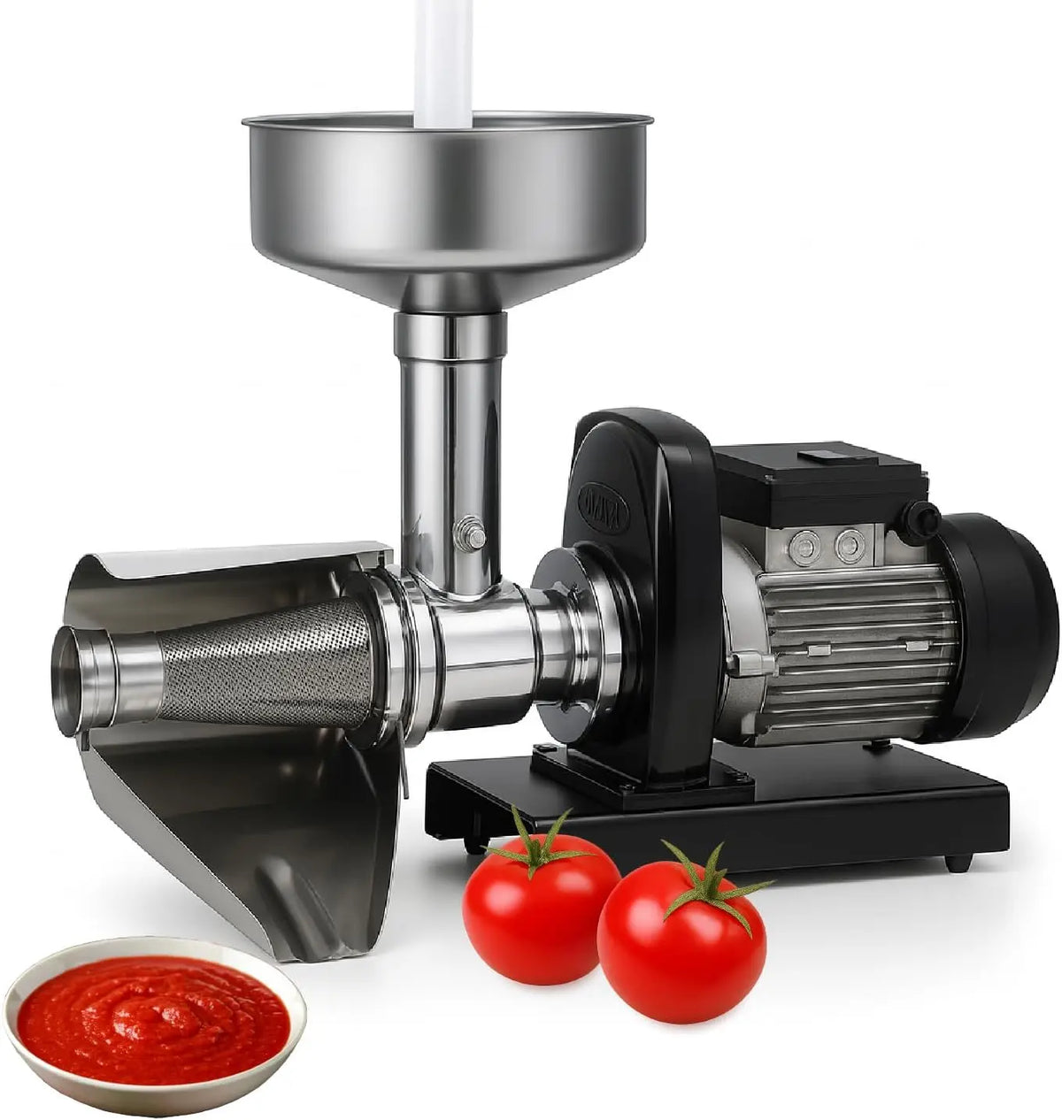 Crisalide - Presse-tomate électrique SM3 Inox N°3 professionnel – 500 W, argenté