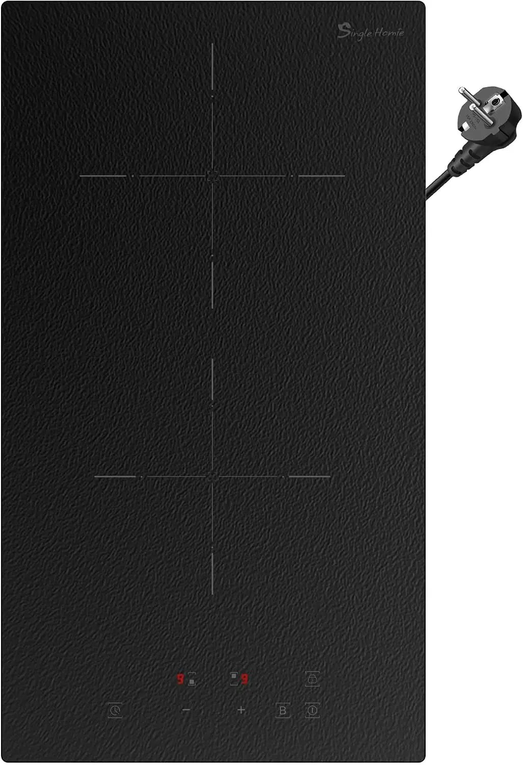 Plaque Induction 2 Feux Encastrable – 3500 W, noir