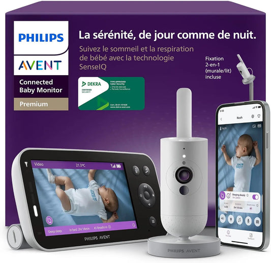 AVENT Philips Babyphone vidéo connecté HD écran – SCD973/26, noir