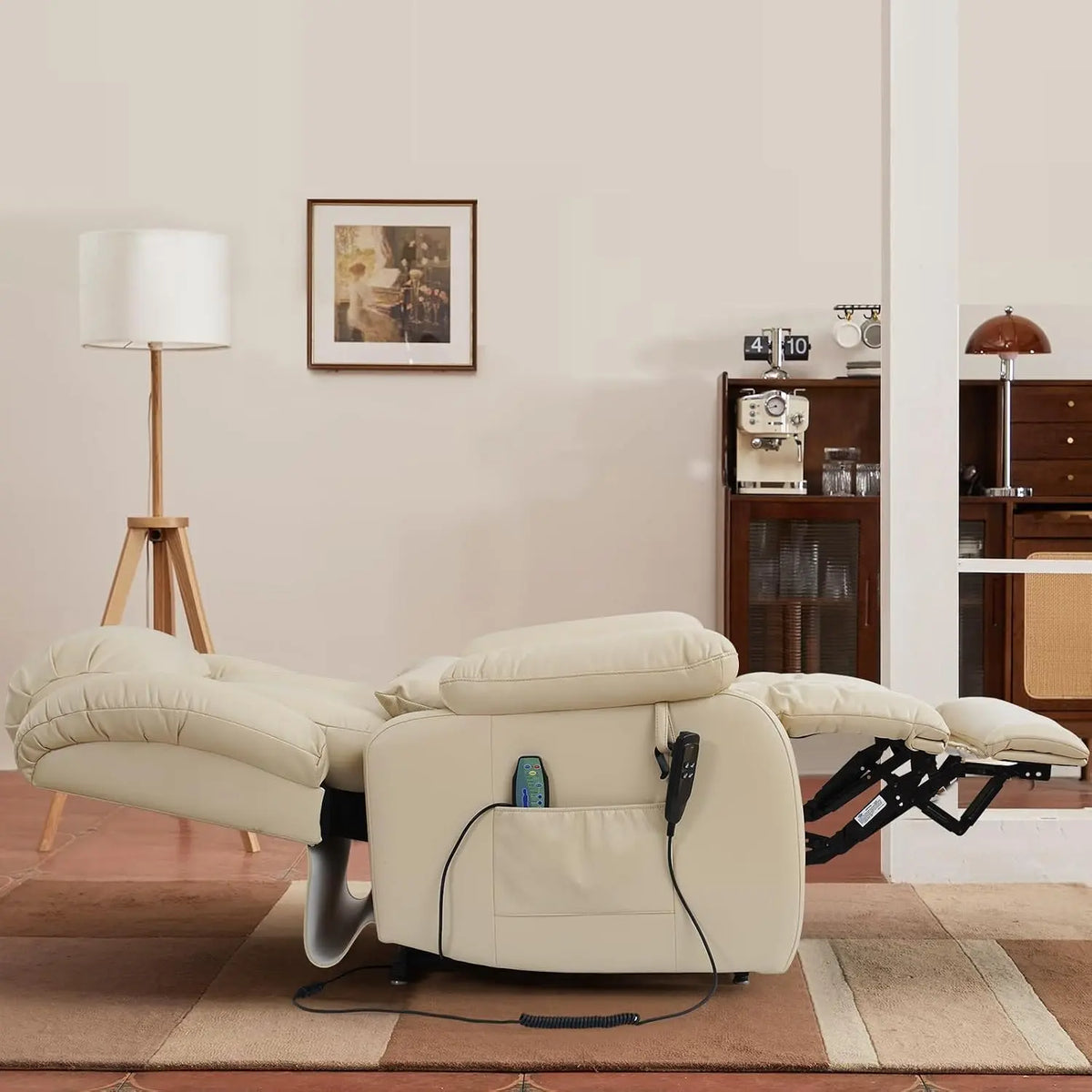DUANDUAN 2 Moteurs Fauteuil Releveur Électrique – gris/beige