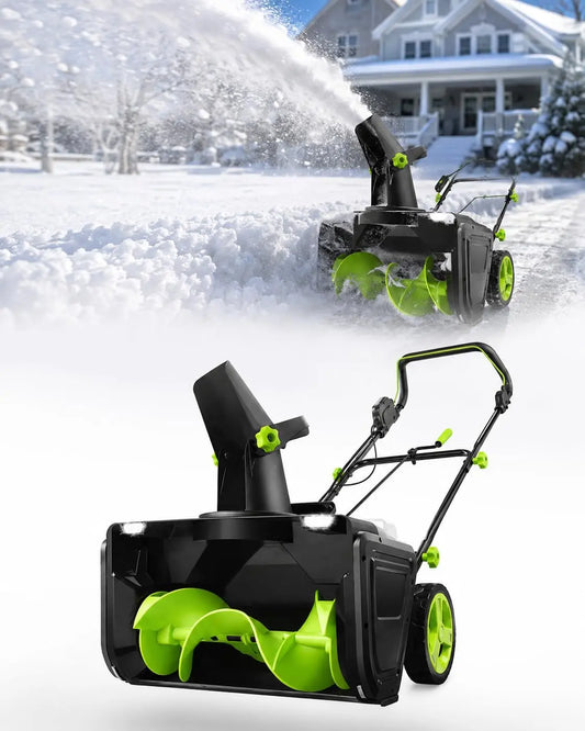 Souffleuse À Neige Sans Fil 40 V déneigeuse – 3500 W, gris/noir/bleu