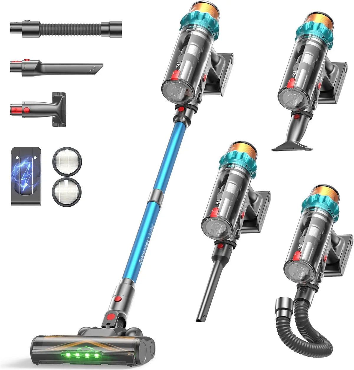 UNINELL HOME Aspirateur Balai sans Fil 600W/50Kpa/70Min Aspirateur Puissant – 1,8 L, gris