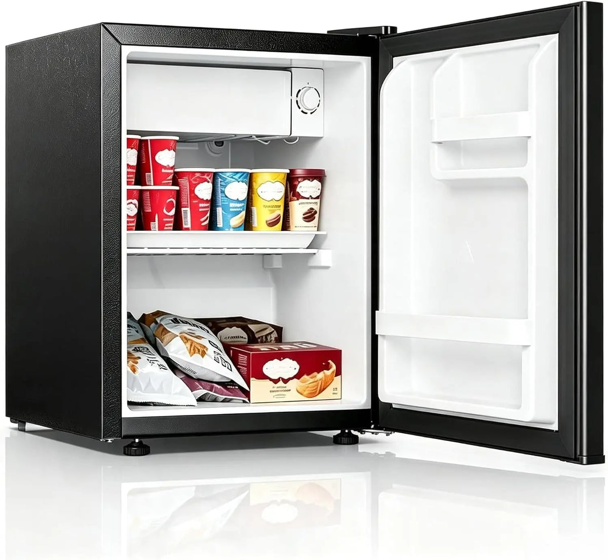 Mini frigo 45,2L avec mini congelateur 6,3L – 45,2 L / 6,3 L, argenté