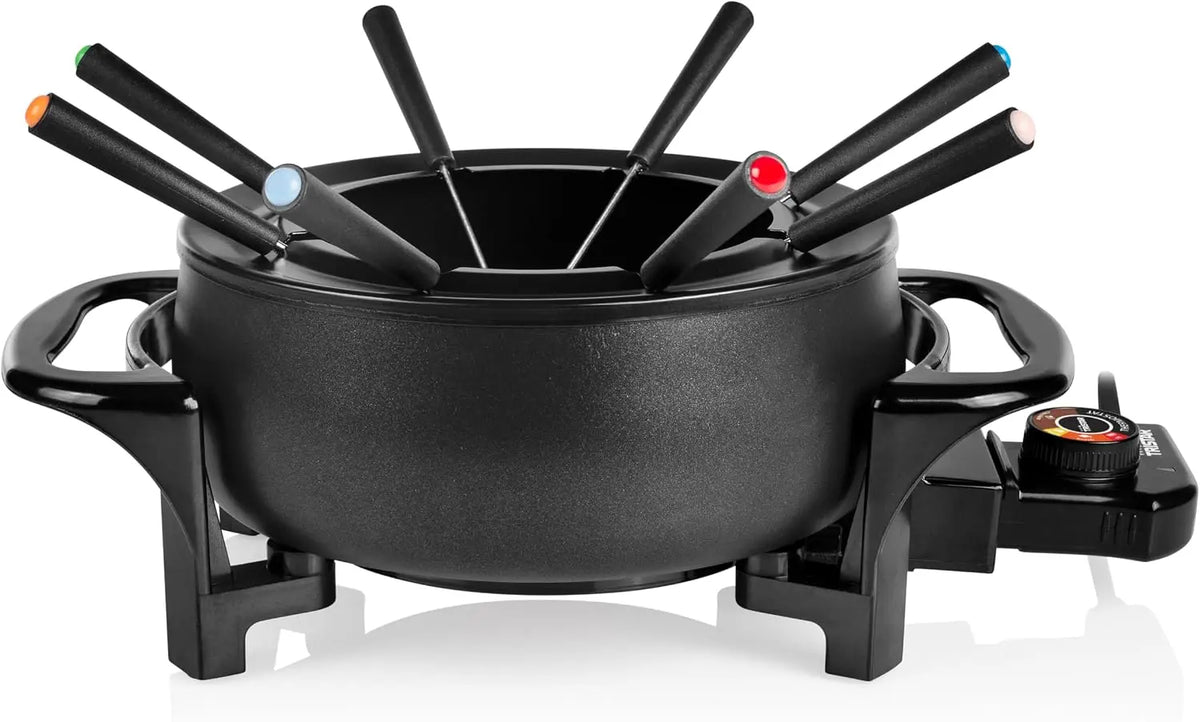 Tristar Set à fondue1,5 L pour 8 personnes appareil à raclette ou fondue – 1000 W, chocolat