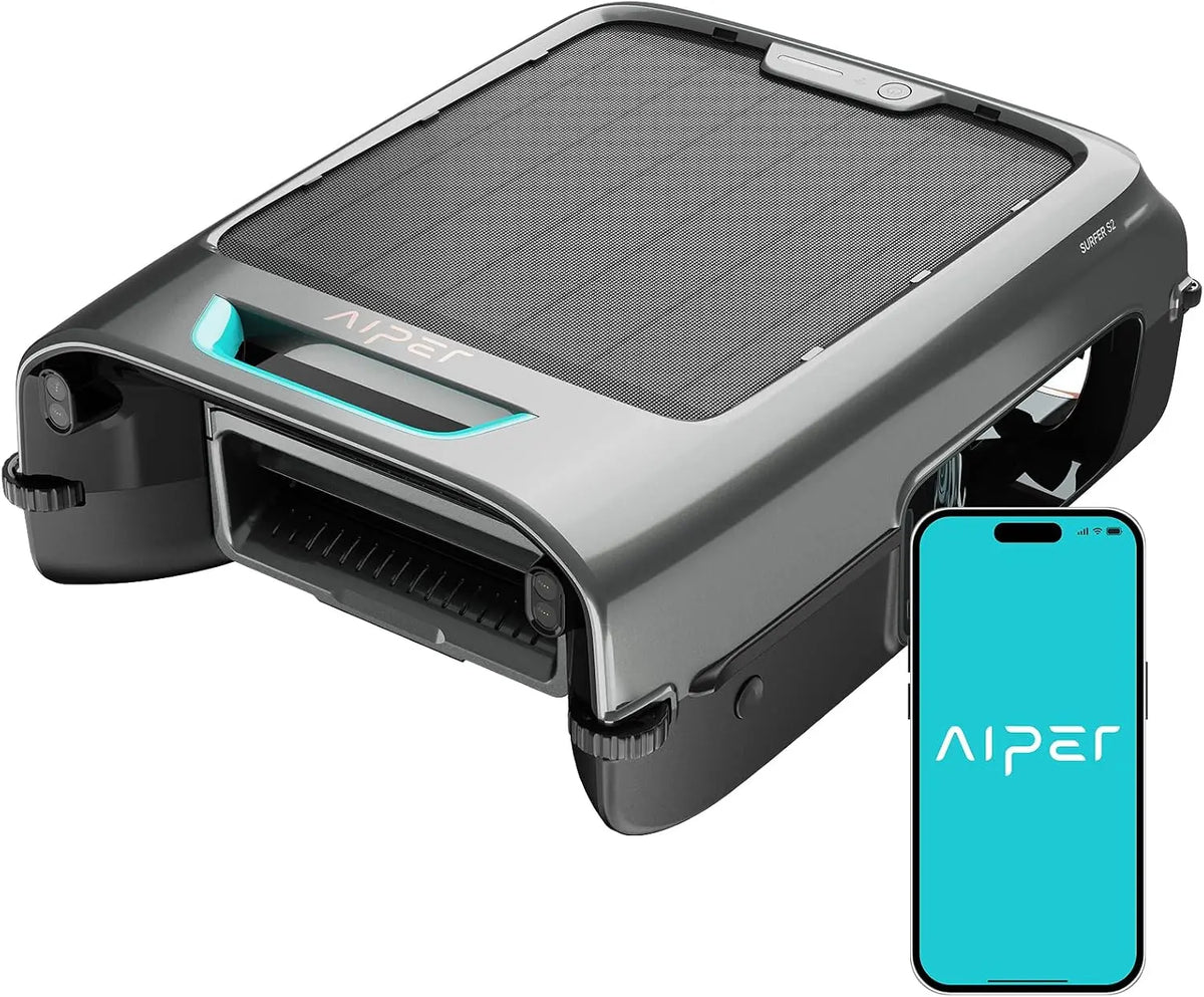AIPER EcoSurfer S2 Robot Skimmer de Piscine Solaire – sans fil, gris