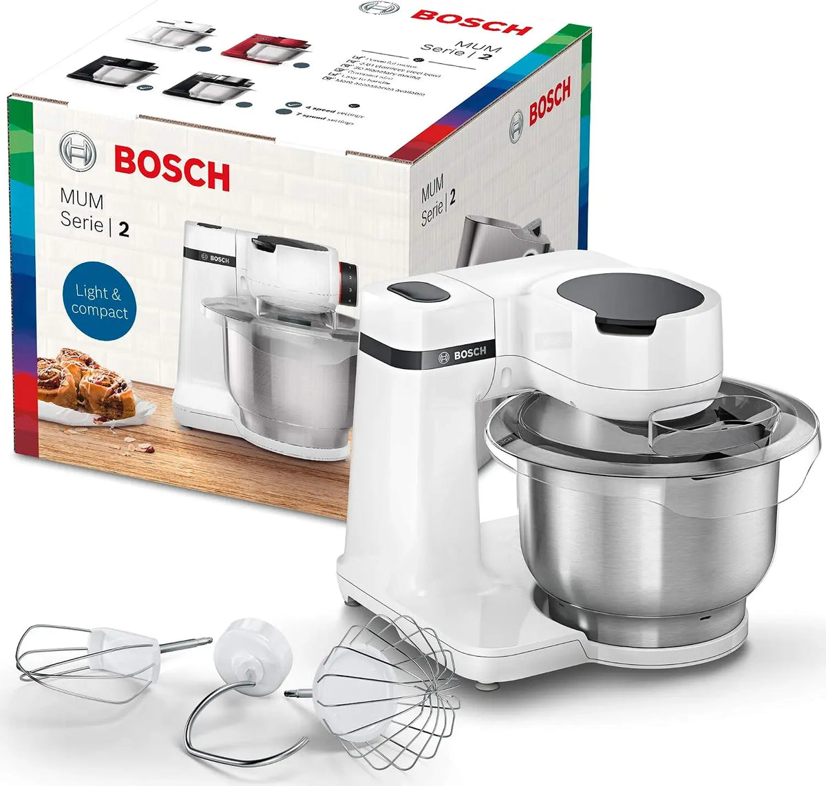 Bosch robot pâtissier – MUMS2EW00, 700 watts, blanc