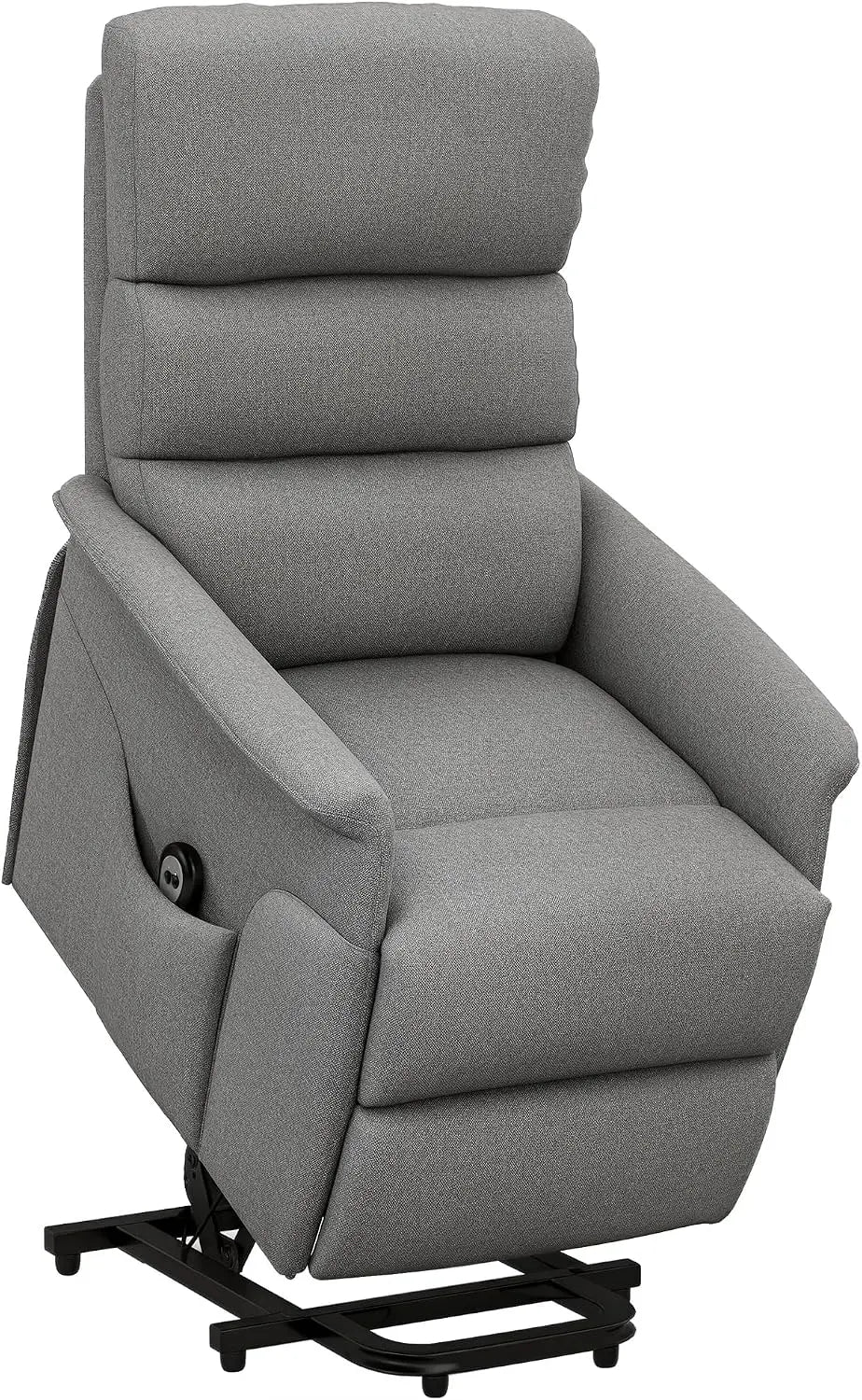 HOMCOM – Fauteuil Releveur Électrique Inclinable avec Repose-Pied Gris