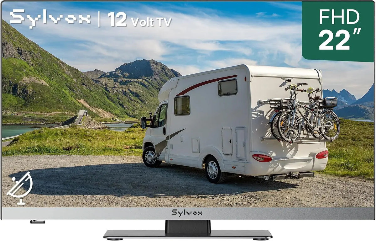 SYLVOX 22 Pouces 12V téléviseur avec Lecteur DVD intégré - 1080P – 60 Hz, noir