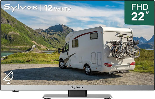 SYLVOX 22 Pouces 12V téléviseur avec Lecteur DVD intégré - 1080P – 60 Hz, noir