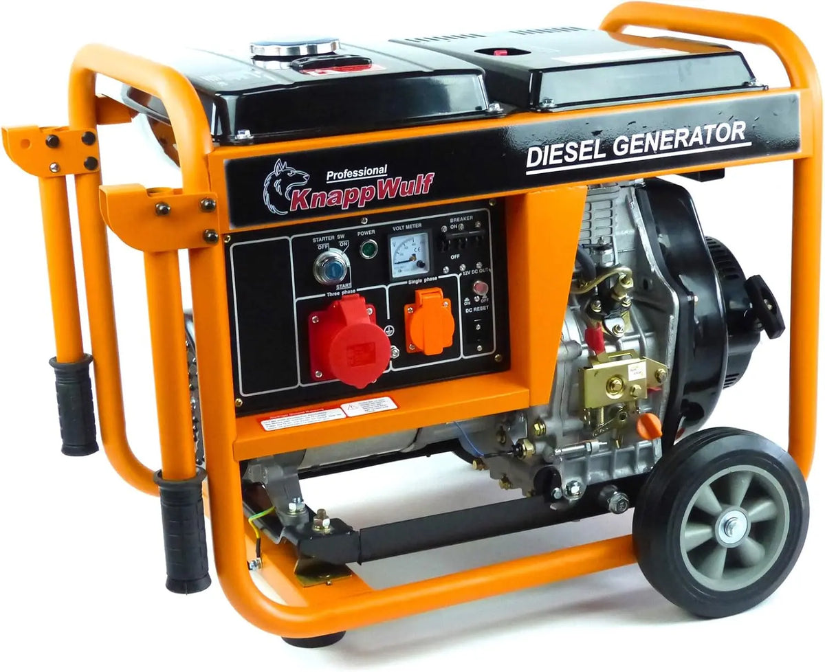 Générateur de courant diesel Knapp Wulf KW5500-3 5000 W – gris/orange/noir