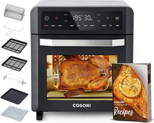 COSORI Air Fryer Mini Four 12L – 1800 w, gris/noir/orange